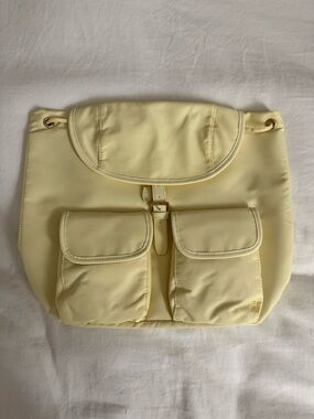 Year of Ours Pale Yellow Drawstring Pocket Backpack